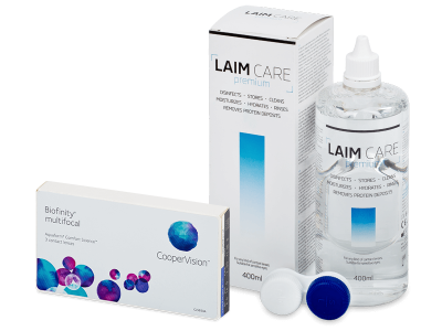 Biofinity Multifocal (3 lenzen) + Laim-Care 400 ml