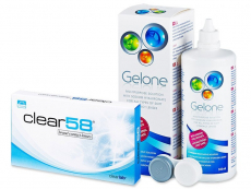 Clear 58 (6 lenzen) + Gelone 360 ml