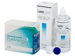 PureVision 2 (6 lenzen) + Laim Care lenzenvloeistof 400 ml