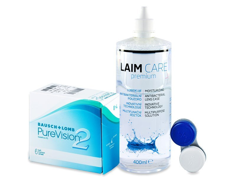 PureVision 2 (6 lenzen) + Laim-Care 400 ml