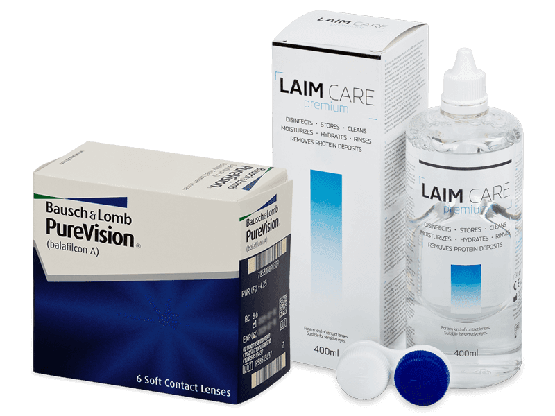 PureVision (6 lenzen) + Laim Care lenzenvloeistof 400 ml