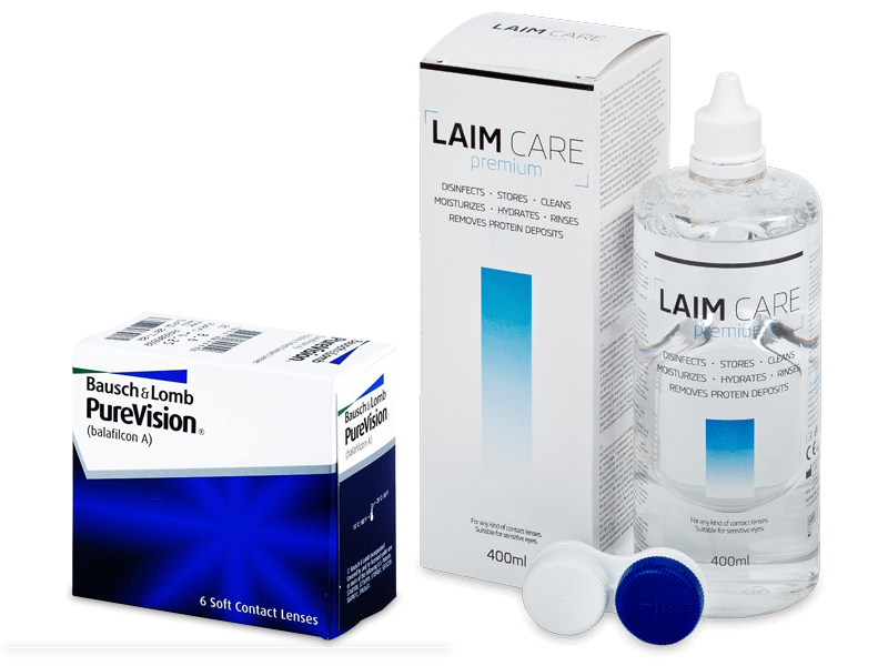 PureVision (6 lenzen) + Laim-Care 400 ml