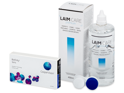 Biofinity Toric (3 lenzen) + Laim-Care 400 ml