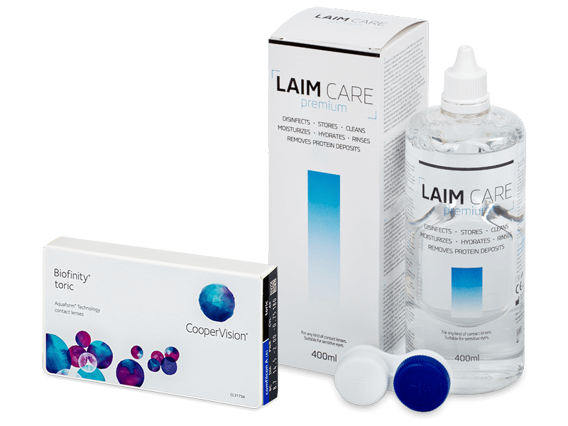 Biofinity Toric (3 lenzen) + Laim-Care 400 ml