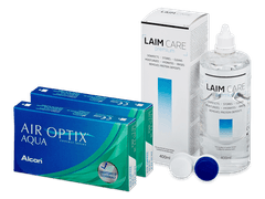 Air Optix Aqua (2x3 lenzen) + Laim Care lenzenvloeistof 400 ml