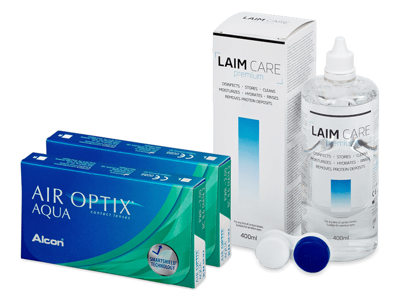 Air Optix Aqua (2x3 lenzen) + Laim Care lenzenvloeistof 400 ml
