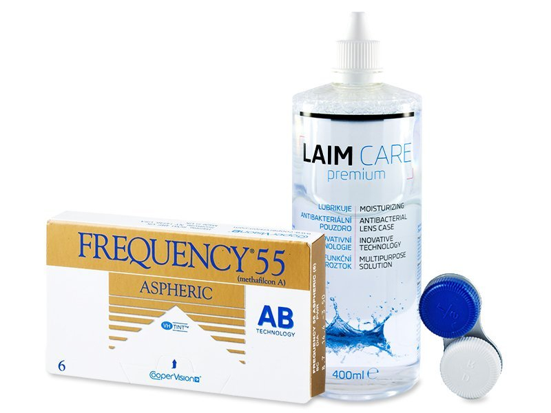 Frequency 55 Aspheric (6 lenzen) + Laim-Care 400 ml