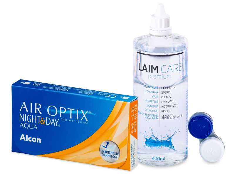 Air Optix Night and Day Aqua (6 lenzen) + Laim-Care 400 ml