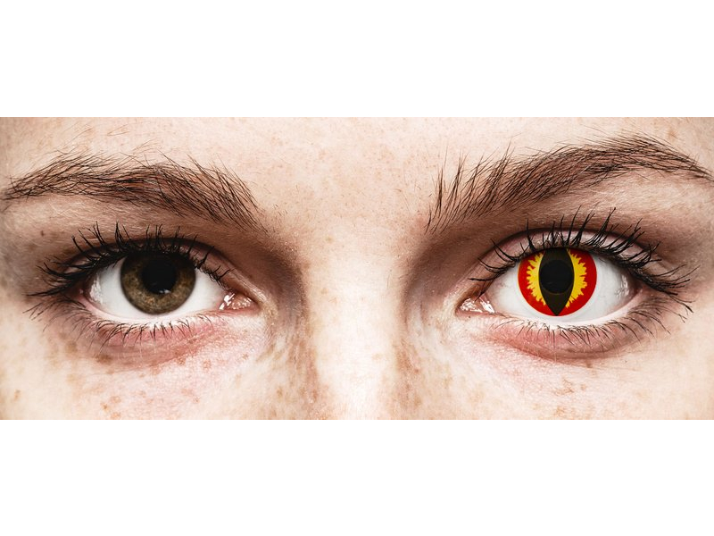 Rood en Gele Dragon Eyes contactlenzen - ColourVue Crazy (2 kleurlenzen)