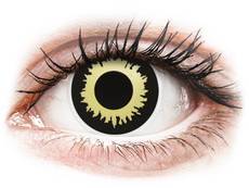 Zwart en Gele Eclipse contactlenzen - ColourVue Crazy (2 kleurlenzen)