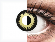 Zwart en Gele Eclipse contactlenzen - ColourVue Crazy (2 kleurlenzen)