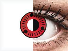Rood en Zwarte Sasuke contactlenzen - ColourVue Crazy (2 kleurlenzen)