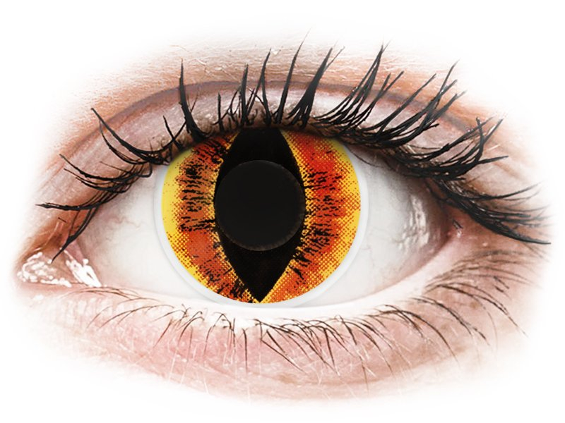 Oranje Saurons Eye contactlenzen - ColourVue Crazy (2 kleurlenzen)