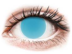 Blauwe Crazy Glow Electric Blue contactlenzen - ColourVUE (2 kleurlenzen)
