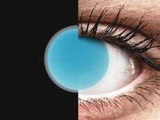 Blauwe Crazy Glow Electric Blue contactlenzen - ColourVUE (2 kleurlenzen)