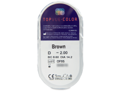 Bruine contactlenzen - met sterkte - TopVue Color (2 kleurlenzen)
