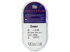Groene contactlenzen - met sterkte - TopVue Color (2 kleurlenzen)