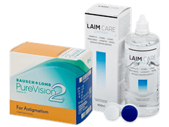 PureVision 2 for Astigmatism (6 lenzen) + Laim Care lenzenvloeistof 400 ml
