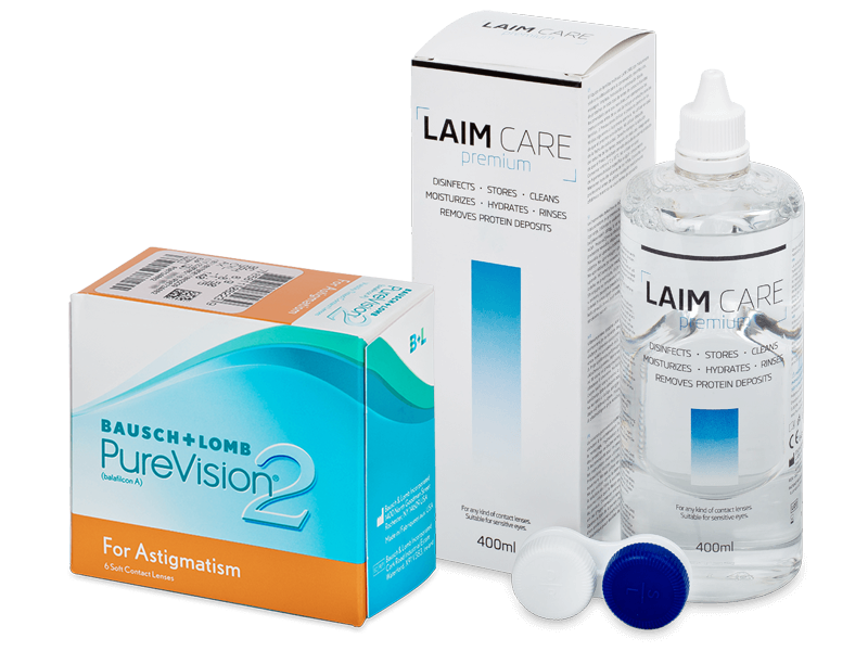 PureVision 2 for Astigmatism (6 lenzen) + Laim-Care 400 ml