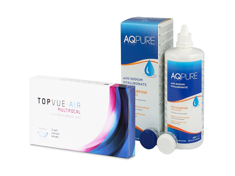 TopVue Air Multifocal (3 lenzen) + AQ Pure 360 ml Lenzenvloeistof