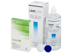 Clear 58 (6 lenzen) + Laim-Care 400 ml