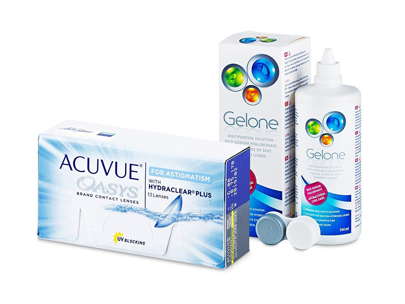 Acuvue Oasys for Astigmatism (12 lenzen) + Gelone 360 ml