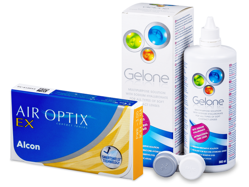 Air Optix EX (3 lenzen) + Gelone 360 ml