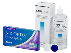 Air Optix plus HydraGlyde Multifocal (6 lenzen) + Laim Care lenzenvloeistof 400 ml
