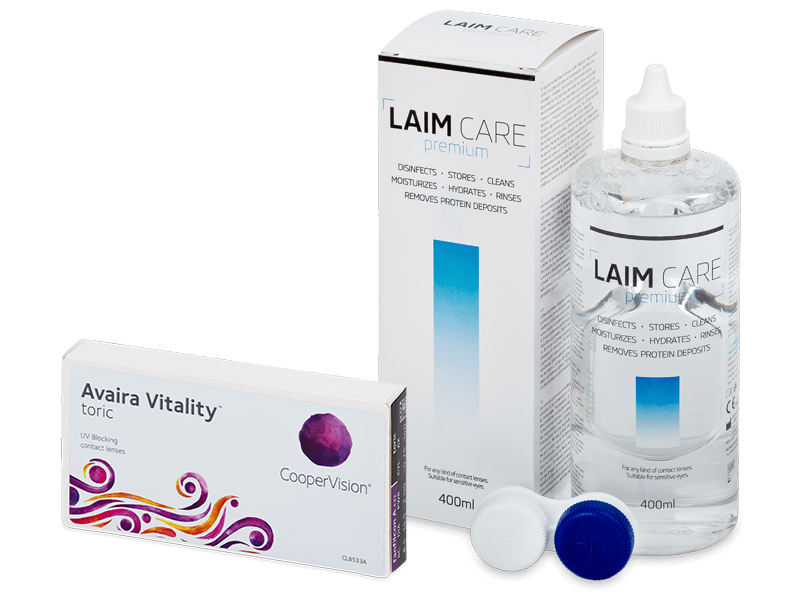 Avaira Vitality Toric (3 lenzen) + Laim-Care 400 ml