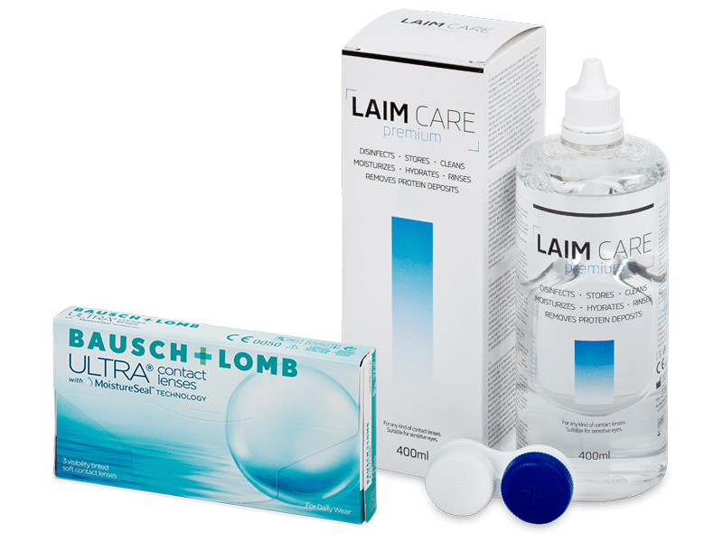 Bausch + Lomb ULTRA (3 lenzen) + Laim-Care 400 ml