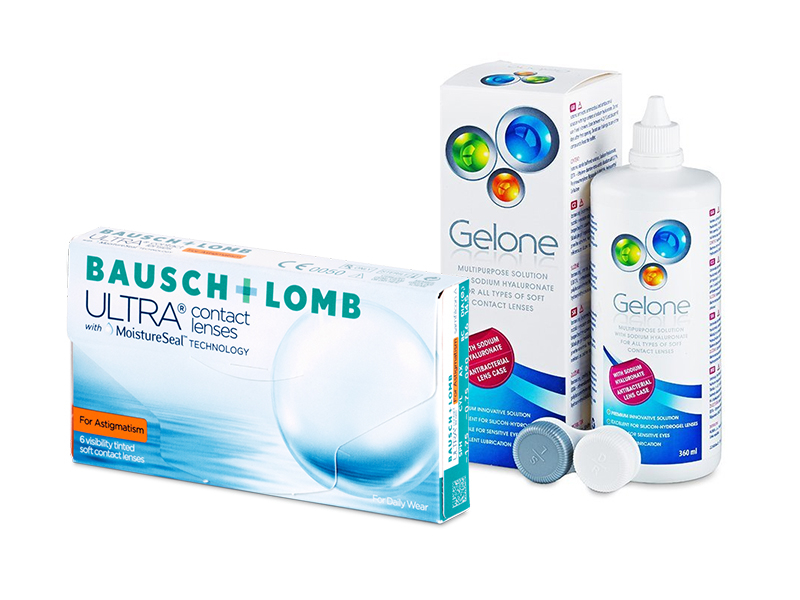 Bausch + Lomb ULTRA for Astigmatism (6 lenzen) + Gelone 360 ml