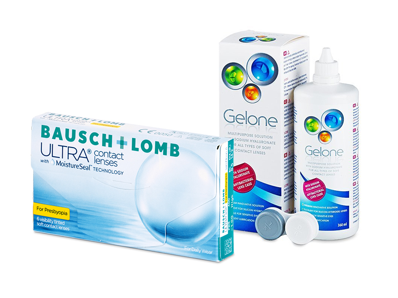Bausch + Lomb ULTRA for Presbyopia (6 lenzen) + Gelone 360 ml
