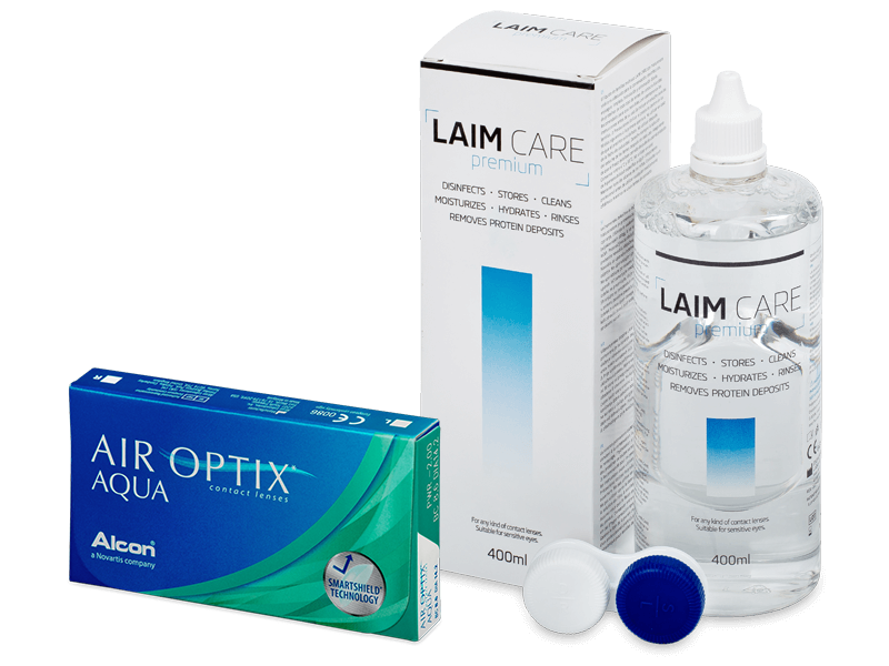 Air Optix Aqua (6 lenzen) + Laim Care 400 ml