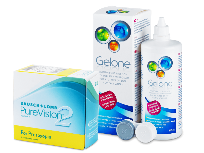 PureVision 2 for Presbyopia (6 lenzen) + Gelone 360 ml