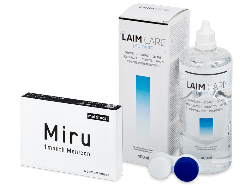 Miru 1 Month Menicon Multifocal (6 lenzen) + Laim-Care 400 ml