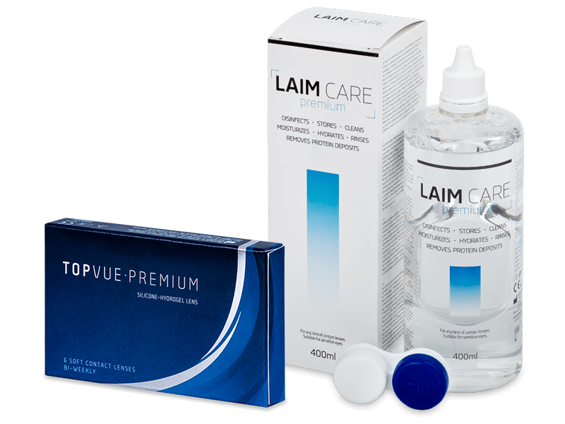 TopVue Premium (6 lenzen) + Laim-Care 400 ml