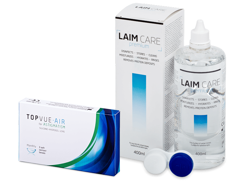 TopVue Air for Astigmatism (3 lenzen) + Laim-Care 400 ml