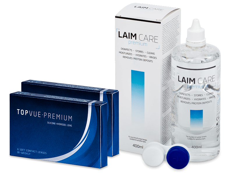 TopVue Premium (12 lenzen) + Laim-Care 400 ml
