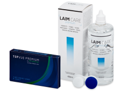TopVue Premium for Astigmatism (3 lenzen) + Laim-Care Solution 400 ml
