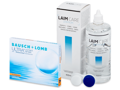 Bausch + Lomb ULTRA for Astigmatism (3 lenzen) + Laim-Care 400 ml