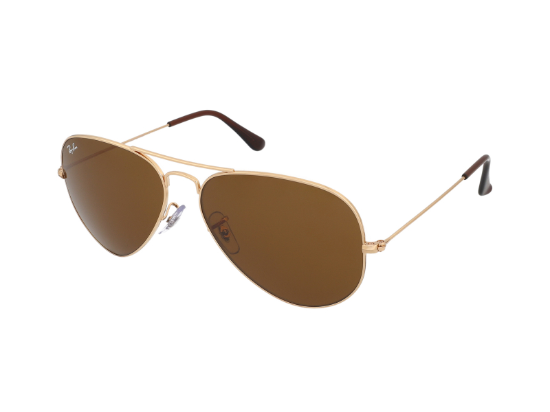 D.w.z matras versieren Gouden Ray-Ban zonnebril met bruine glazen | Alensa Nederland