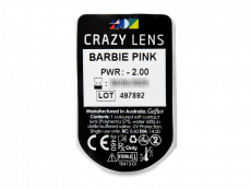 CRAZY LENS - Barbie Pink - met sterkte (2 gekleurde daglenzen)
