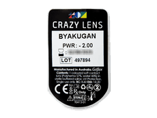 CRAZY LENS - Byakugan - met sterkte (2 gekleurde daglenzen)