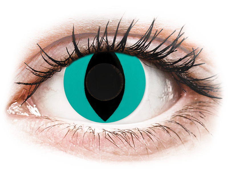 Gelflex CRAZY LENS - Cat Eye Aqua - zonder sterkte (2 gekleurde daglenzen)