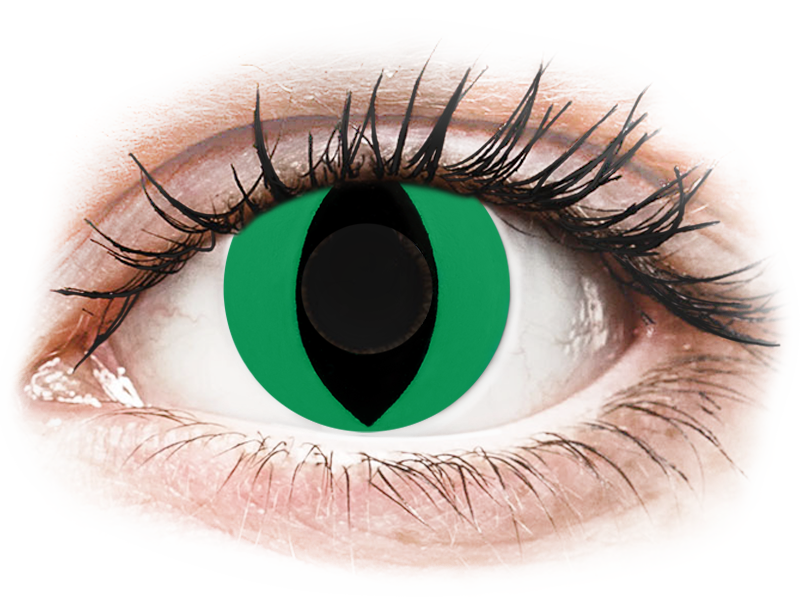 Gelflex CRAZY LENS - Cat Eye Green - zonder sterkte (2 gekleurde daglenzen)