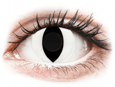 CRAZY LENS - Cat Eye White - zonder sterkte (2 gekleurde daglenzen)