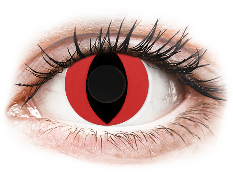Gelflex CRAZY LENS - Cat Eye Red - zonder sterkte (2 gekleurde daglenzen)