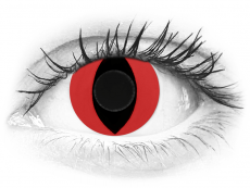 CRAZY LENS - Cat Eye Red - zonder sterkte (2 gekleurde daglenzen)