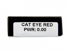 CRAZY LENS - Cat Eye Red - zonder sterkte (2 gekleurde daglenzen)