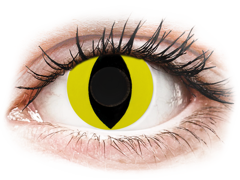Gelflex CRAZY LENS - Cat Eye Yellow - zonder sterkte (2 gekleurde daglenzen)